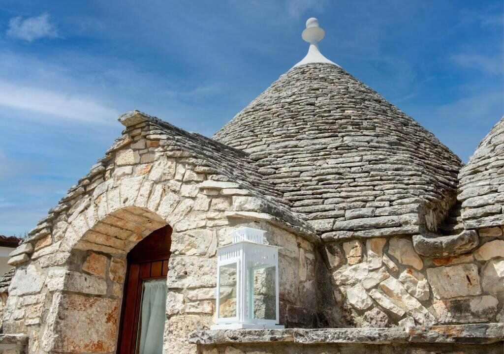 Traditional trullo roof at I Trulli di Eva